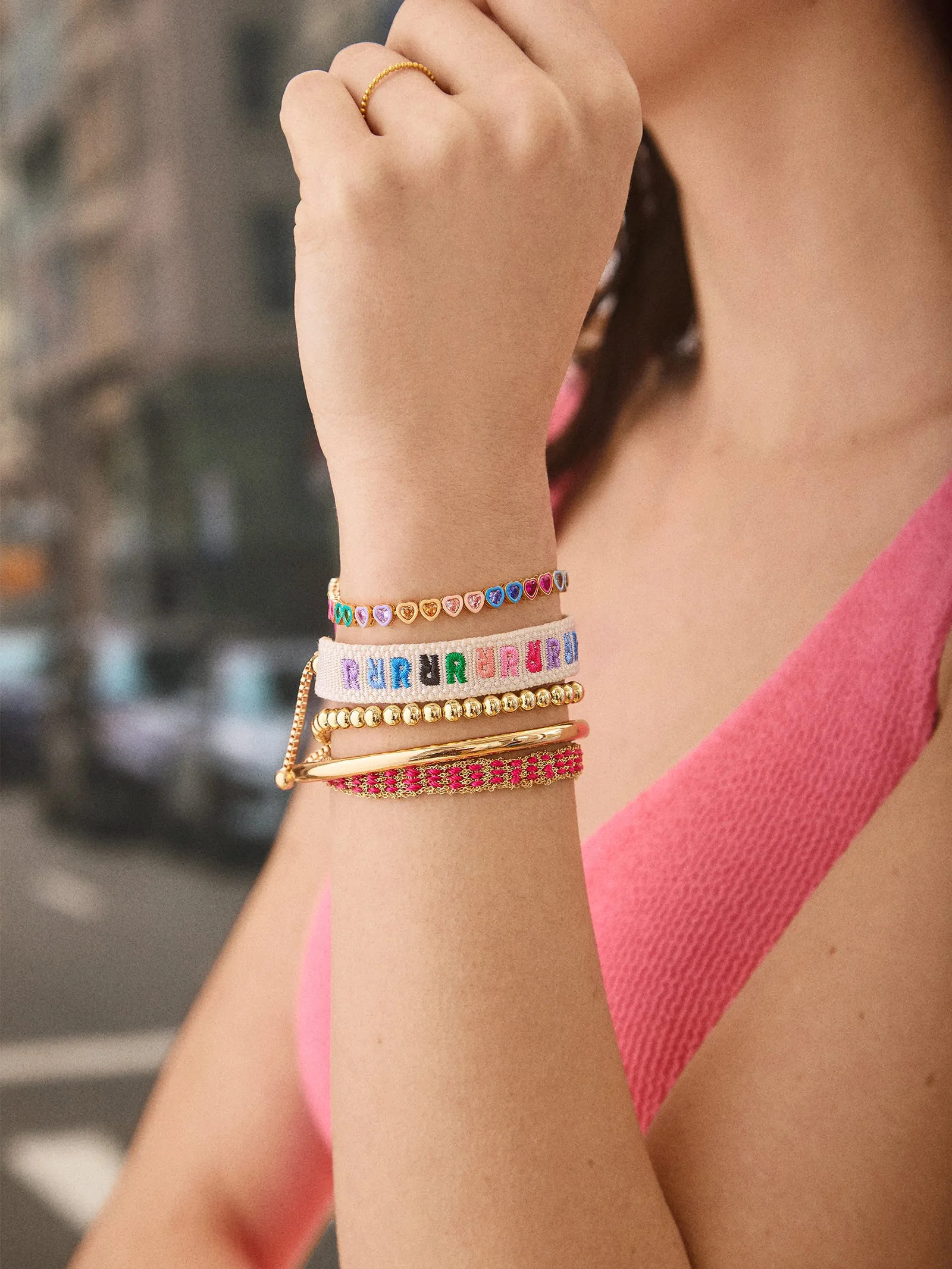 Initial Woven Friendship Bracelet - Multi sold by BaubleBar product image thumbnail 2