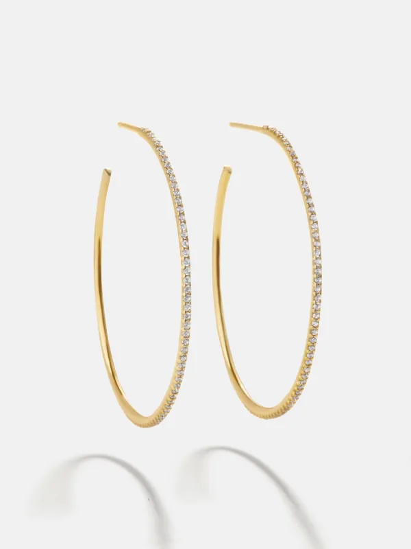 Niata 18K Gold Earrings - 40MM sold by BaubleBar