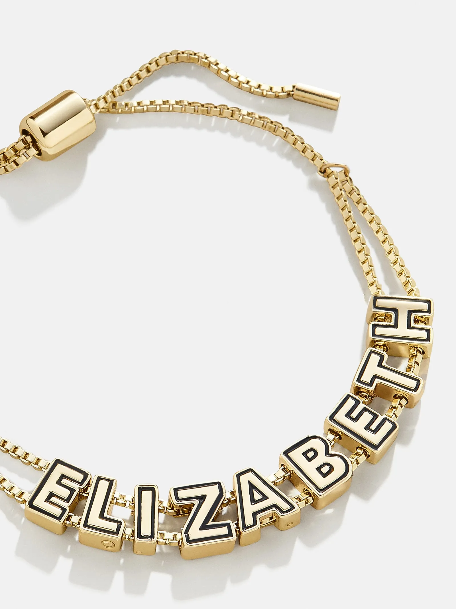 Mini Custom Slider Bracelet - Black sold by BaubleBar