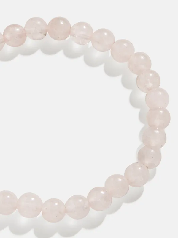 Cameron Semi-Precious Bracelet - Rose Quartz Stone sold by BaubleBar