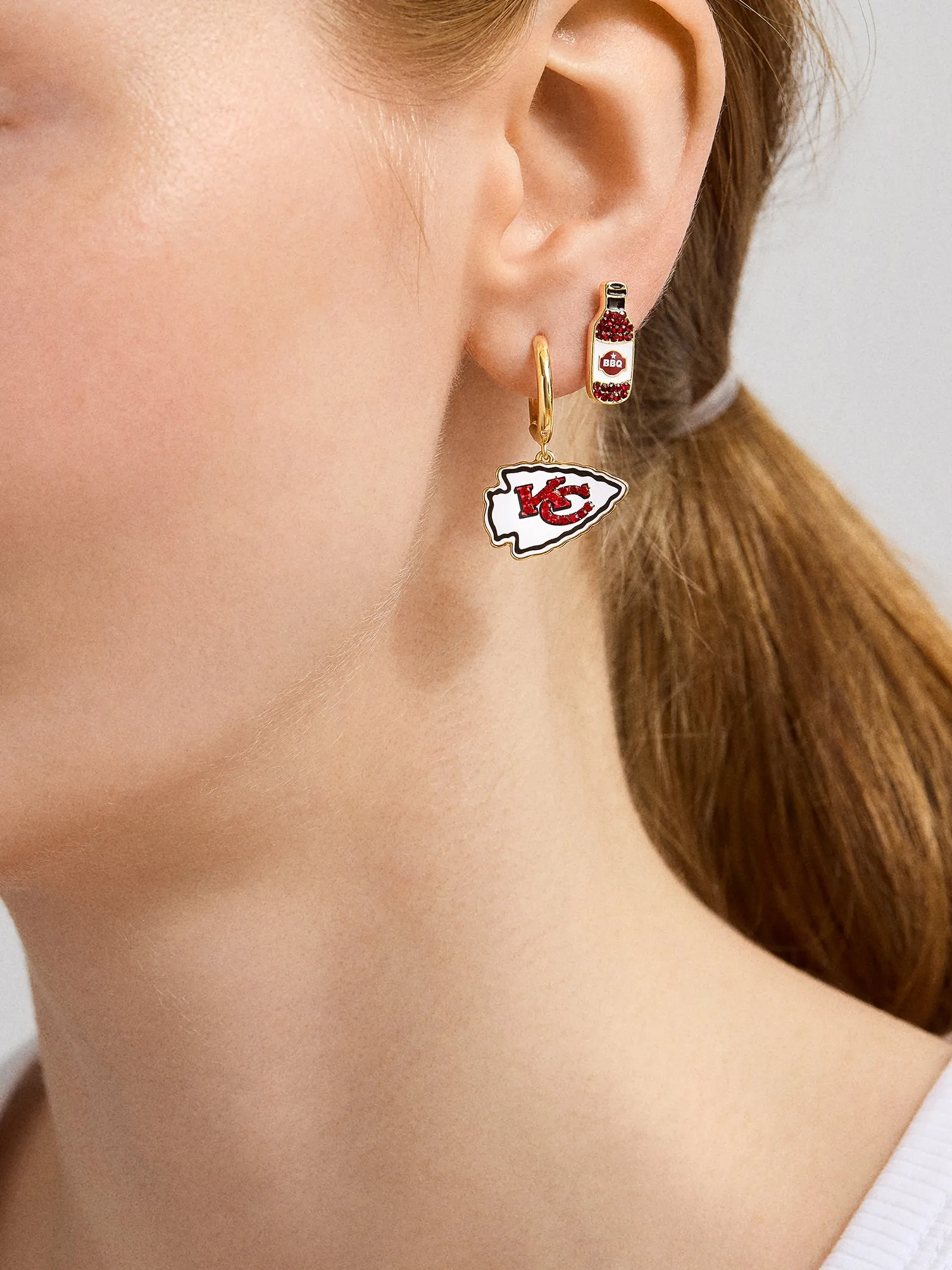Kansas City Chiefs NFL Earring Set - Kansas City Chiefs sold by BaubleBar product image thumbnail 2