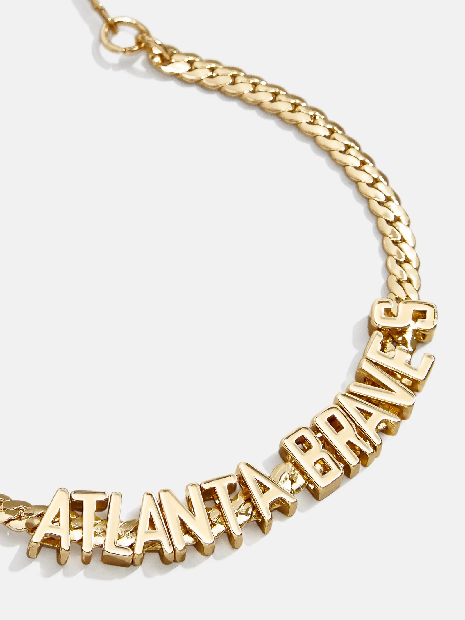 MLB Gold Curb Chain Bracelet - Atlanta Braves sold by BaubleBar