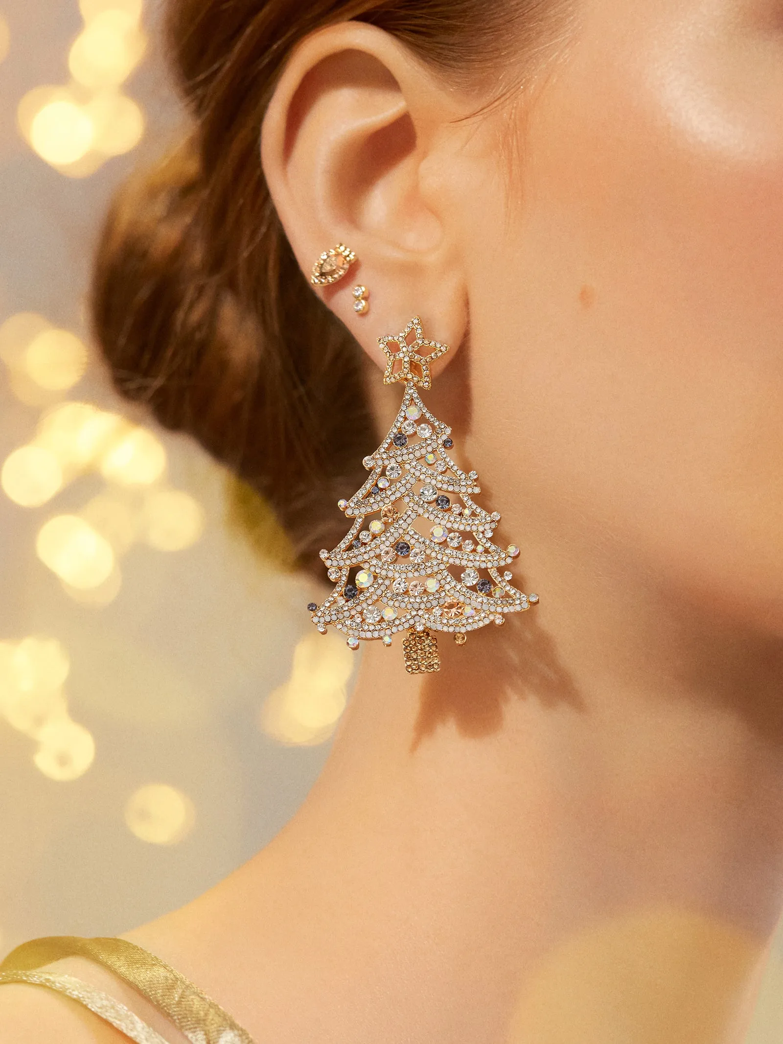 Twinkle Tree Earrings - Iridescent sold by BaubleBar product image thumbnail 2