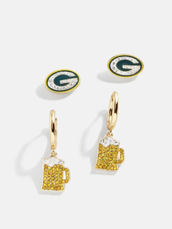 NFL Earring Set - Green Bay Packers sold by BaubleBar