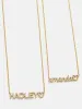 Disney Mickey Mouse 18K Gold Plated Sterling Silver Custom Nameplate Necklace - Gold/Pavé sold by BaubleBar
