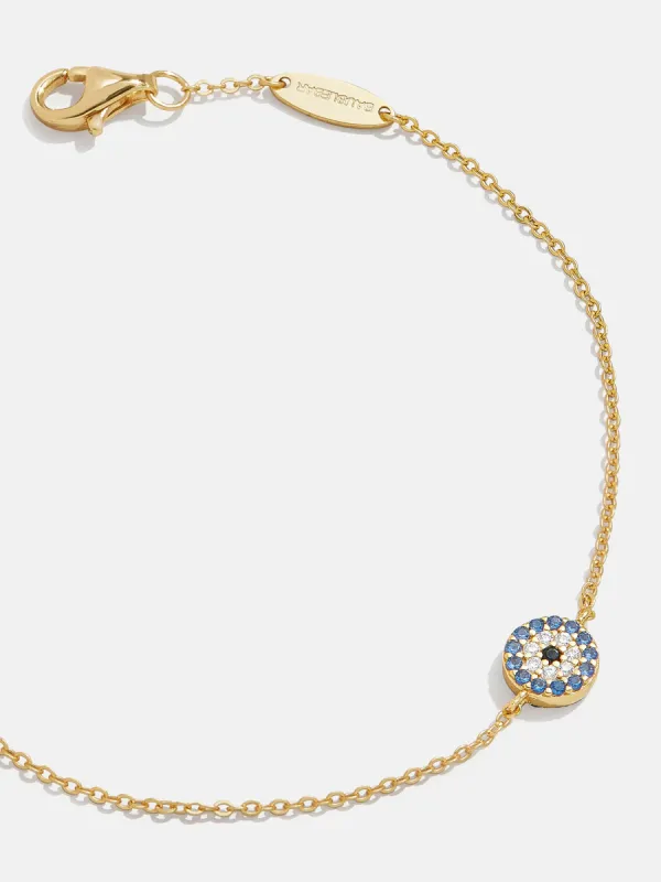 18K Gold Evil Eye Bracelet - Pavé Evil Eye sold by BaubleBar