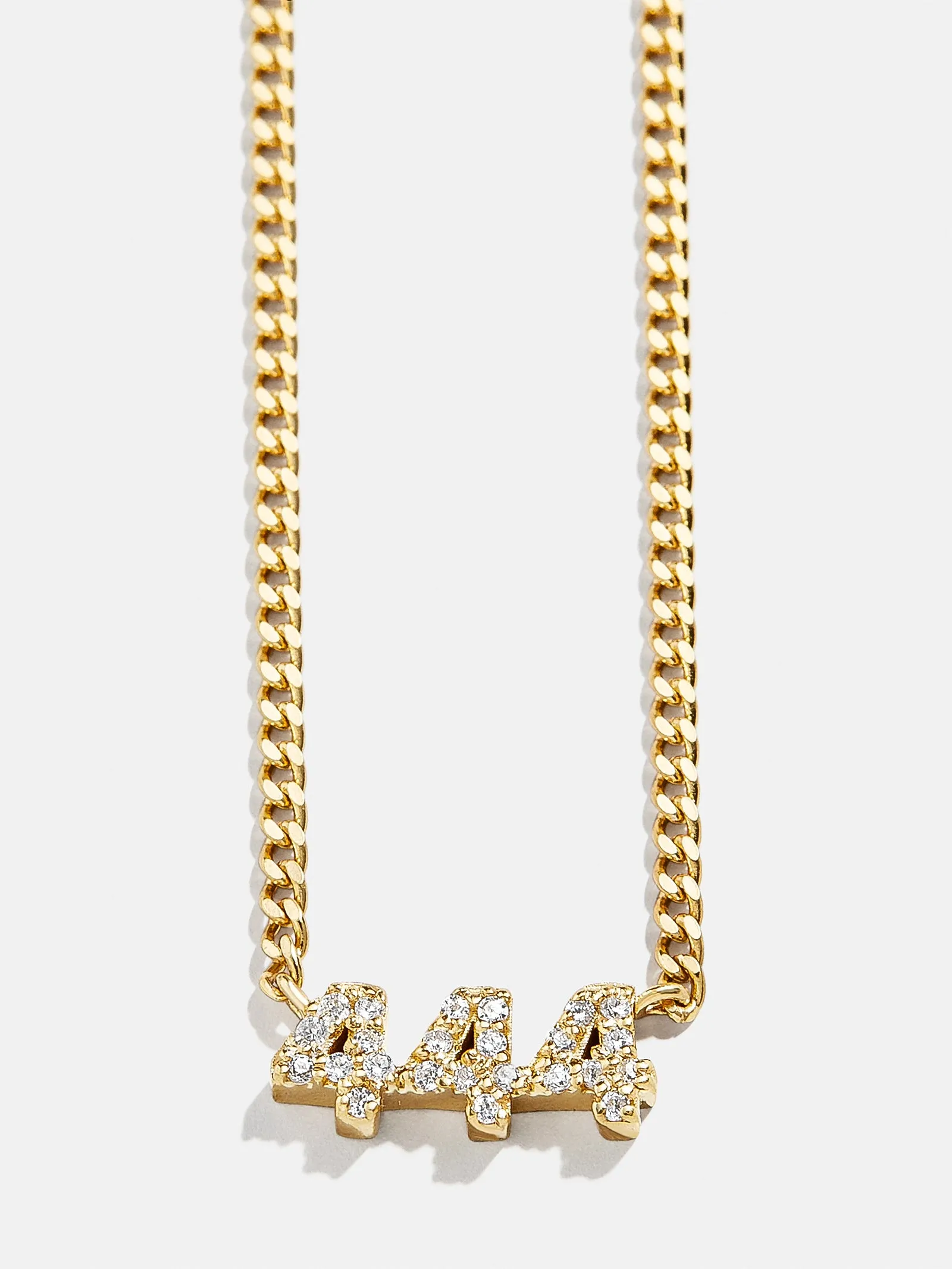 18K Gold Angel Number Custom Nameplate Necklace - Gold sold by BaubleBar product image thumbnail 4