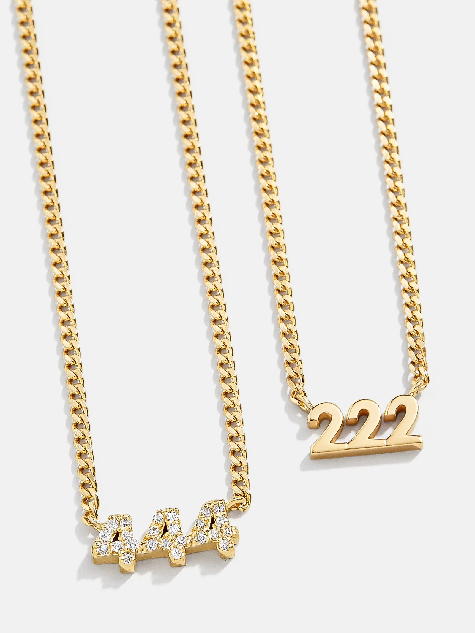 18K Gold Angel Number Custom Nameplate Necklace - Gold sold by BaubleBar