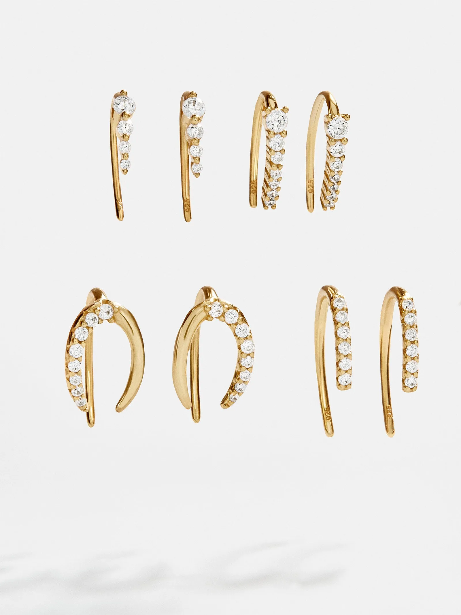Libby 18K Gold Earring Set - Gold sold by BaubleBar