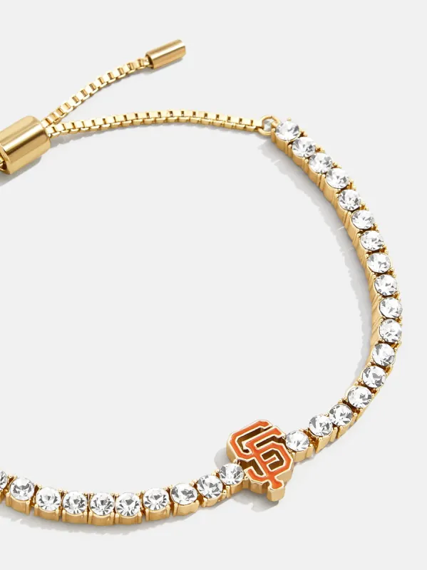 MLB Gold Tennis Bracelet - San Francisco Giants sold by BaubleBar