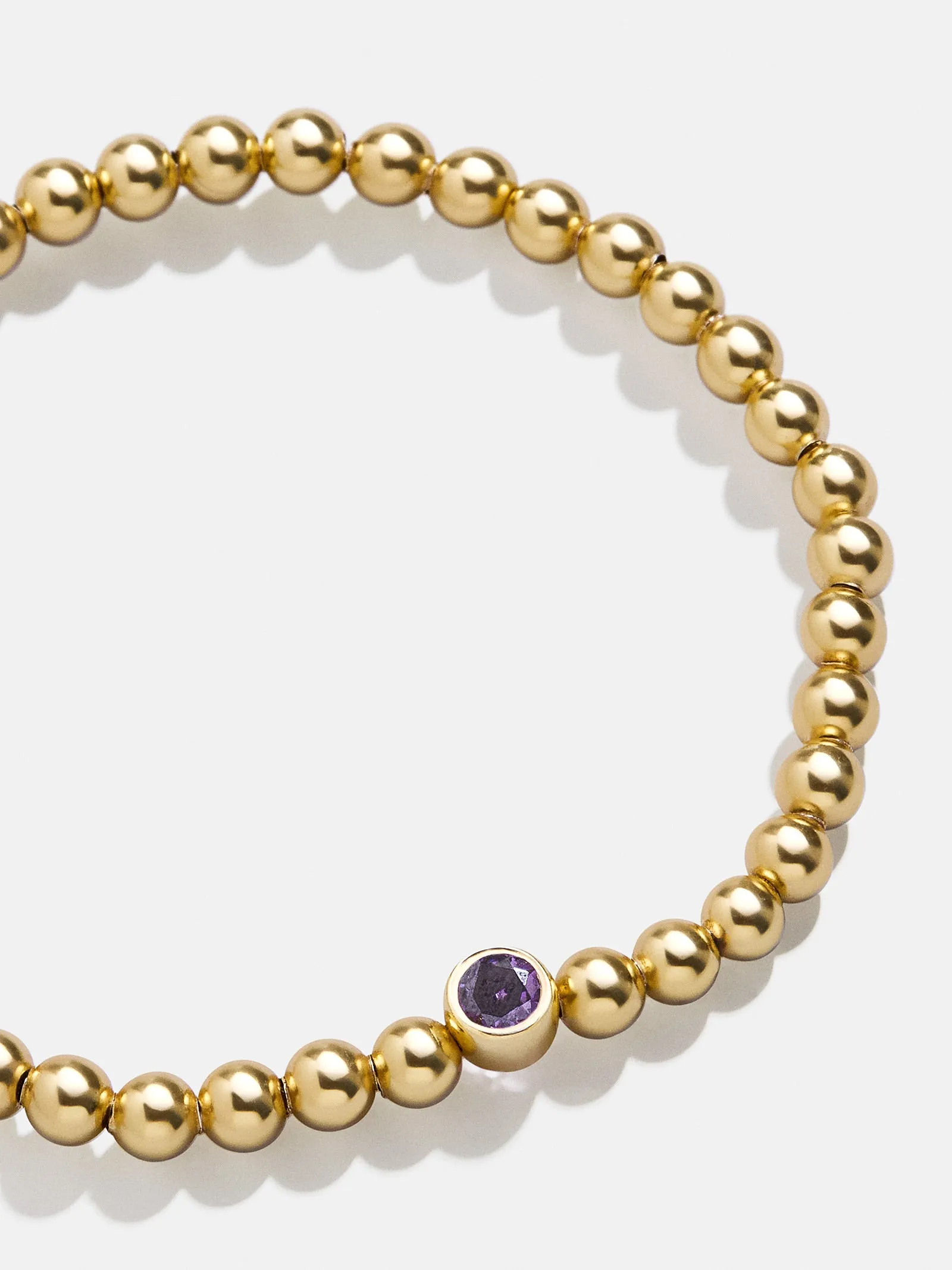 18K Gold Birthstone Pisa Bracelet - Light Amethyst sold by BaubleBar