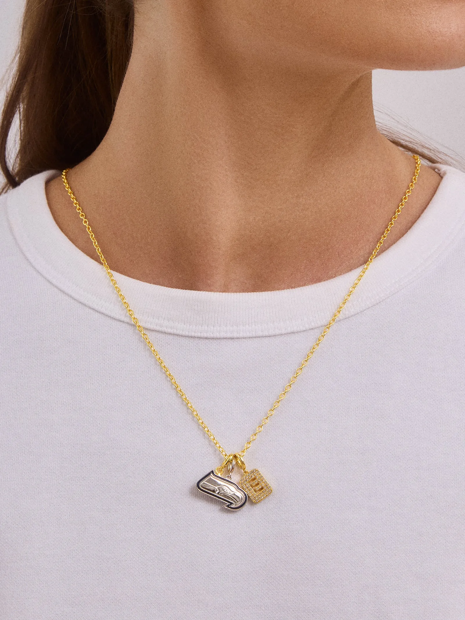 WEAR By Erin Andrews x BaubleBar Seattle Seahawks Cluster Charm - Seattle Seahawks sold by BaubleBar product image thumbnail 2