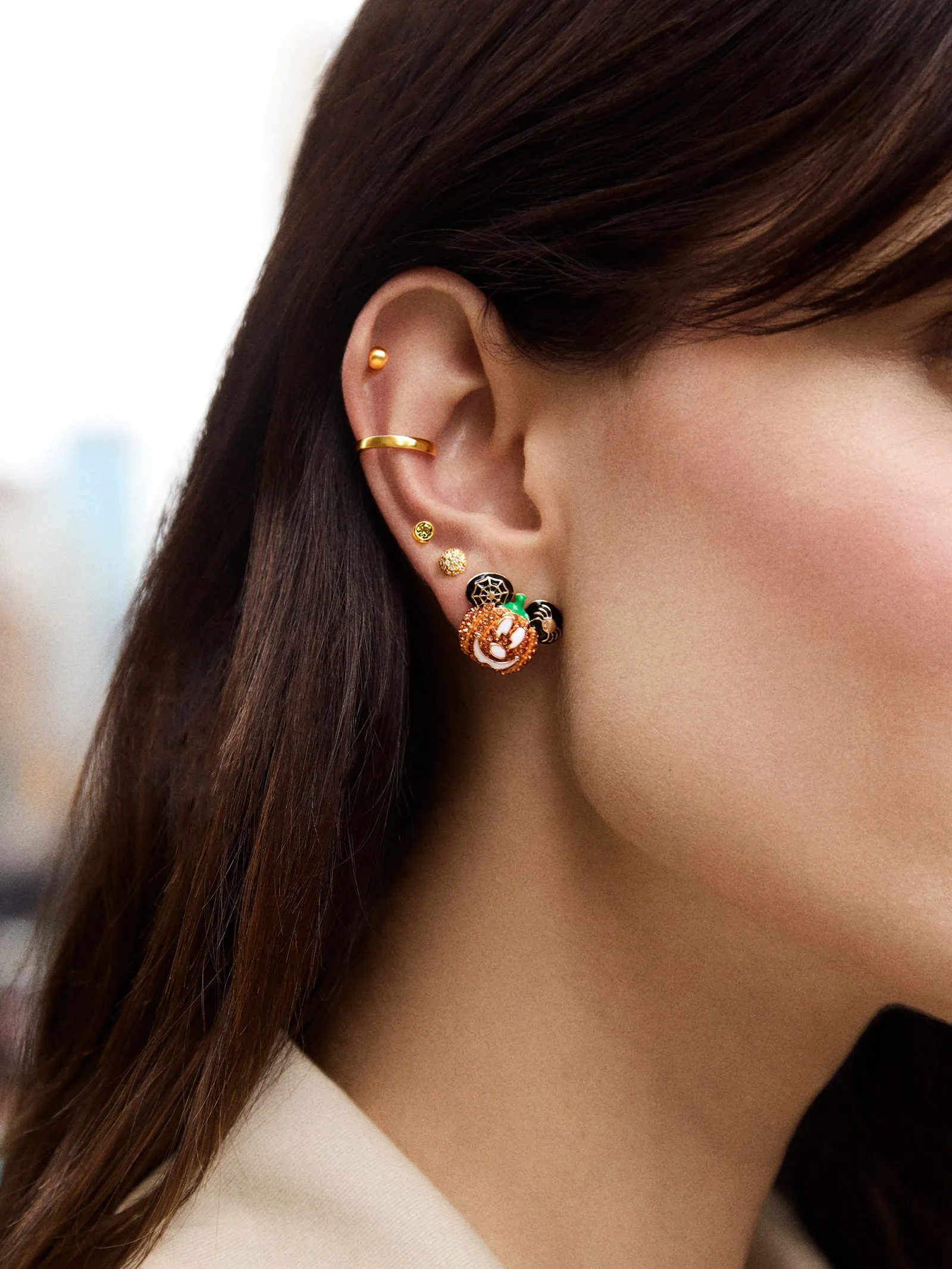 Mickey Mouse Disney Pumpkin Stud Earrings - Pumpkin sold by BaubleBar product image thumbnail 2