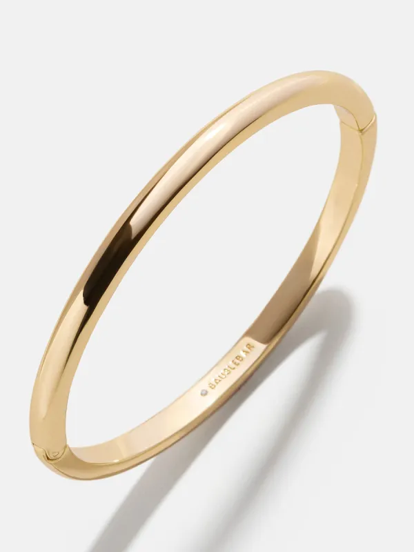 Nadia Classic Hinge Bangle - Classic Thin Gold sold by BaubleBar