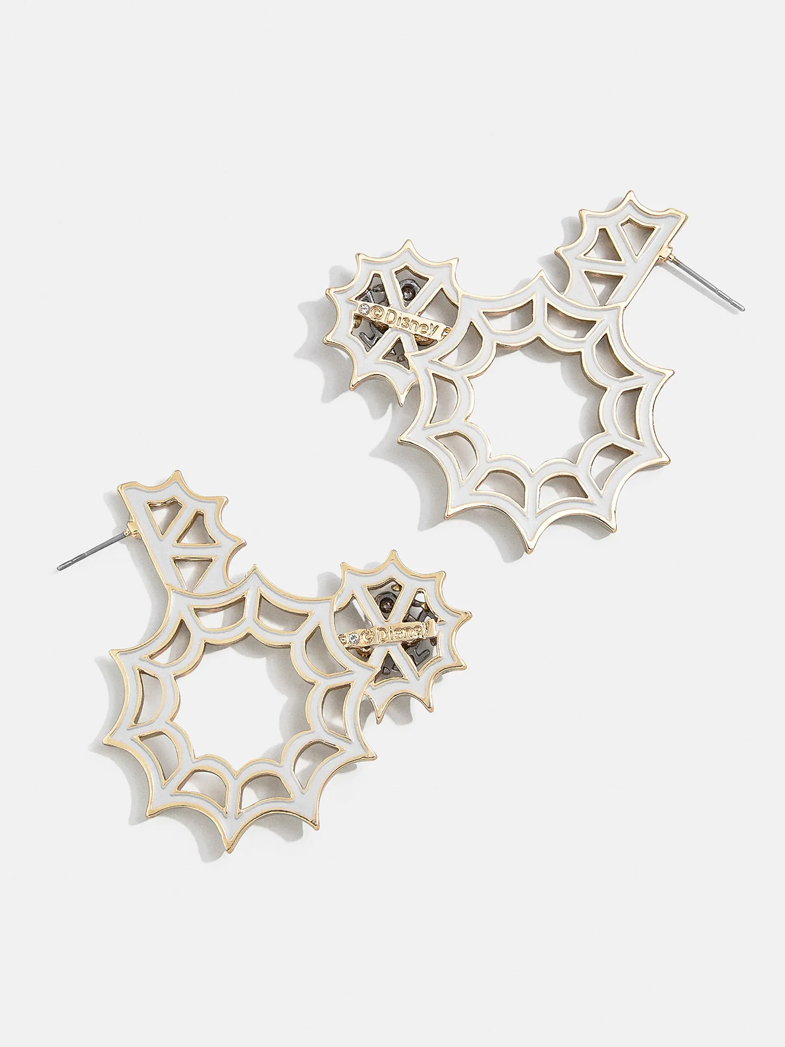 Mickey Mouse disney Spiderweb Glow-In-The-Dark Hoop Earrings - Gold/Pavé sold by BaubleBar product image thumbnail 4