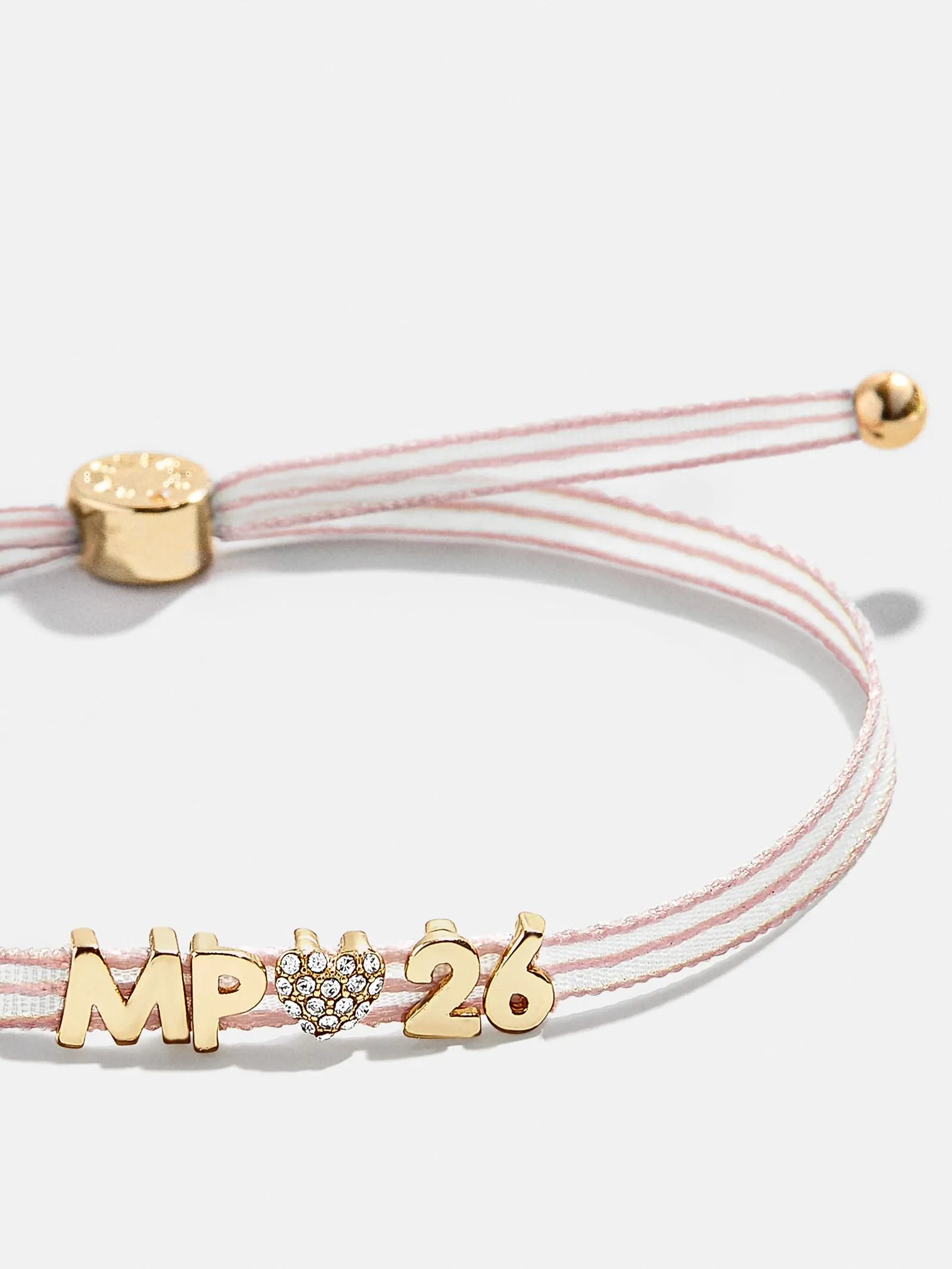 Custom Ribbon Bracelet - Light Pink Ribbon sold by BaubleBar