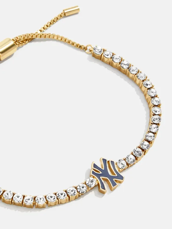 MLB Gold Tennis Bracelet - New York Yankees sold by BaubleBar