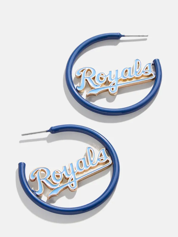 MLB Enamel Hoops - Kansas City Royals sold by BaubleBar