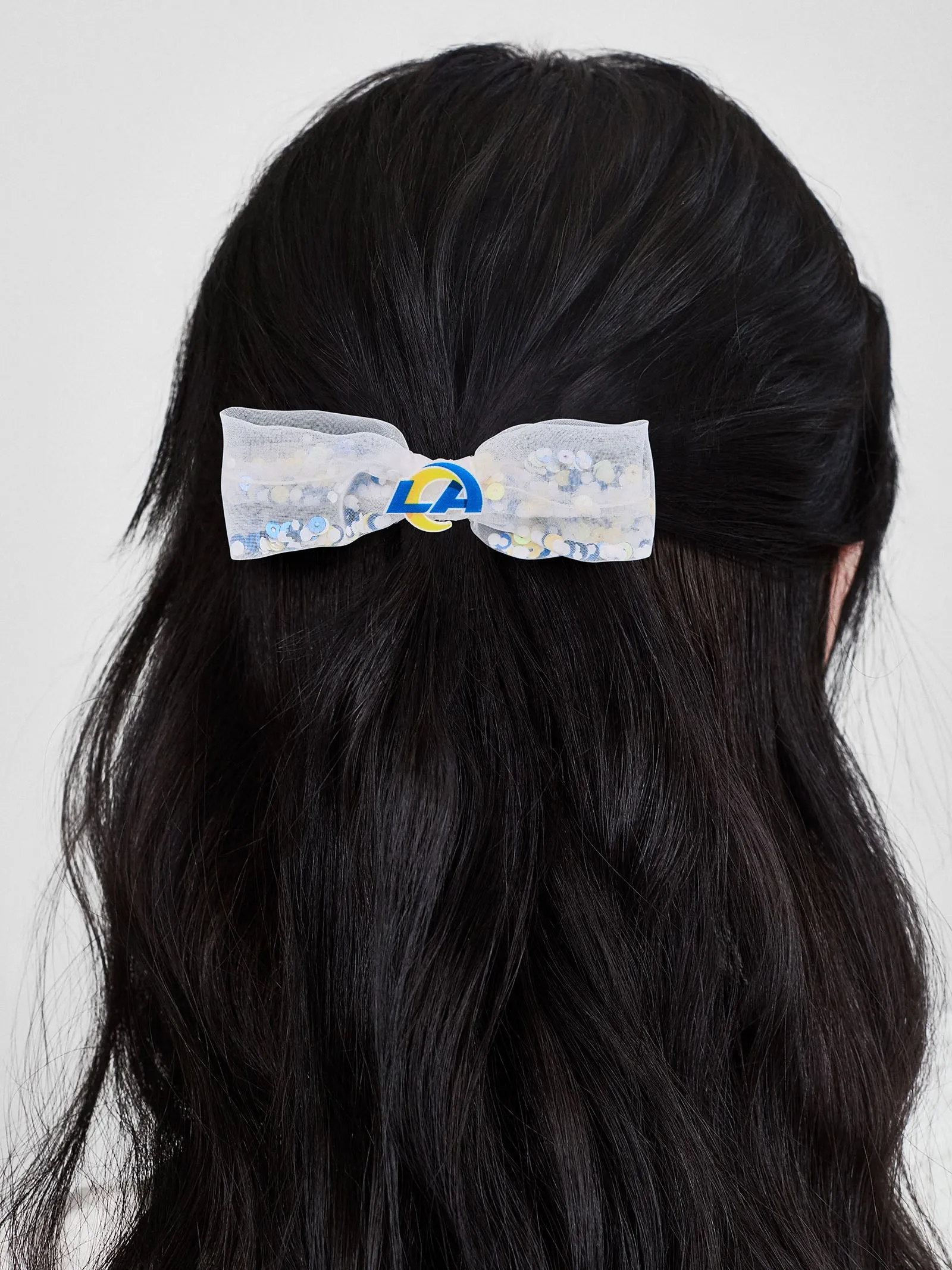 Los Angeles Rams NFL Hair Bow - Los Angeles Rams sold by BaubleBar product image thumbnail 2