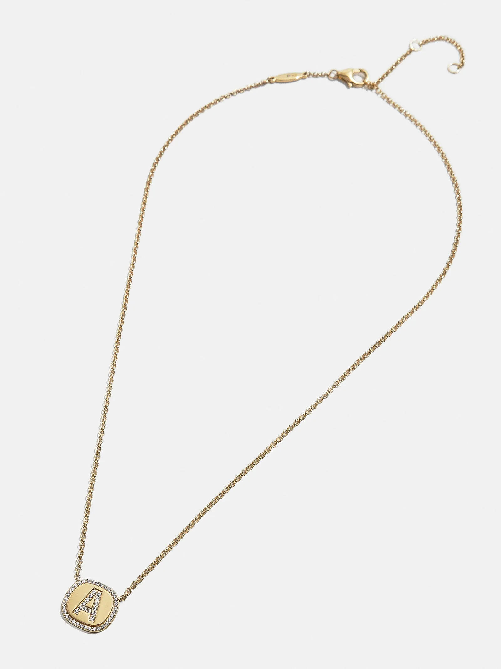 18K Gold Initial Pendant Necklace - Gold/Pavé sold by BaubleBar product image thumbnail 4