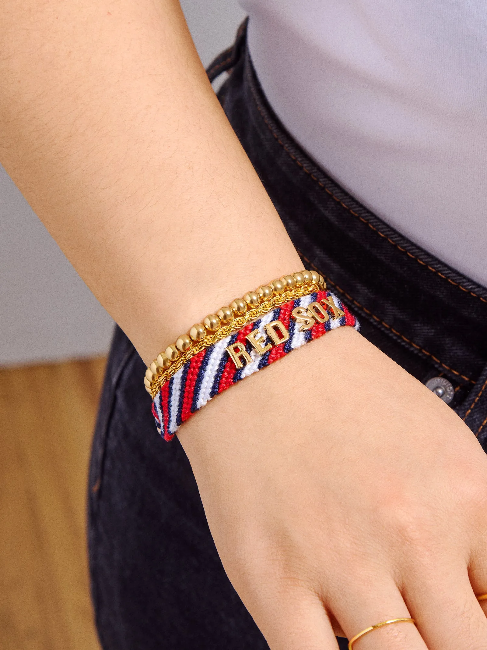 MLB Woven Friendship Bracelet - Boston Red Sox sold by BaubleBar product image thumbnail 2