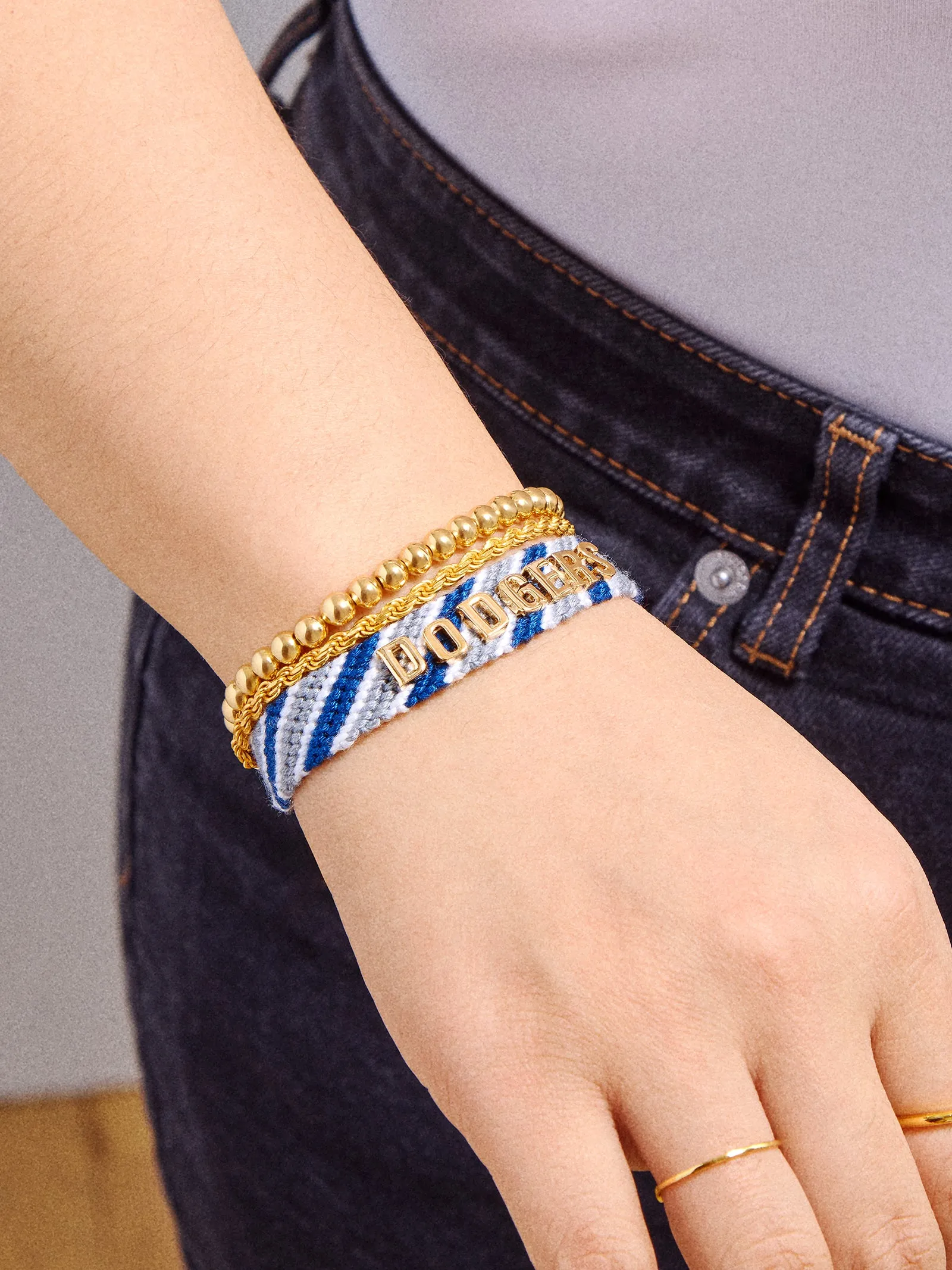 MLB Woven Friendship Bracelet - Los Angeles Dodgers sold by BaubleBar product image thumbnail 2