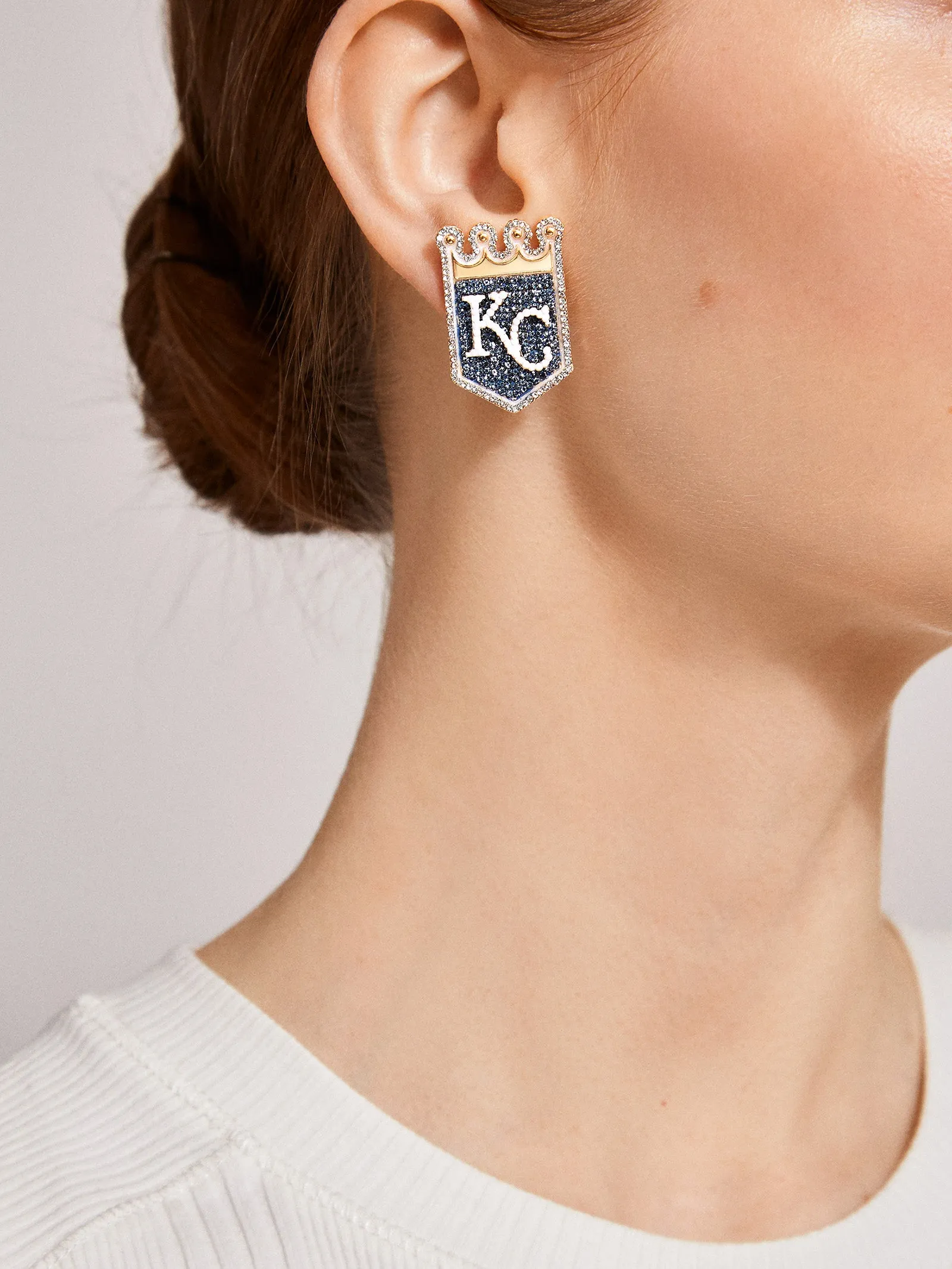 MLB Statement Stud Earrings - Kansas City Royals sold by BaubleBar product image thumbnail 2