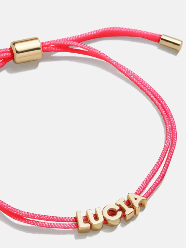 Custom Cord Bracelet - Hot Pink sold by BaubleBar