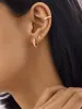 18K Gold Semi-Precious Huggie Earrings - Rose Quartz sold by BaubleBar