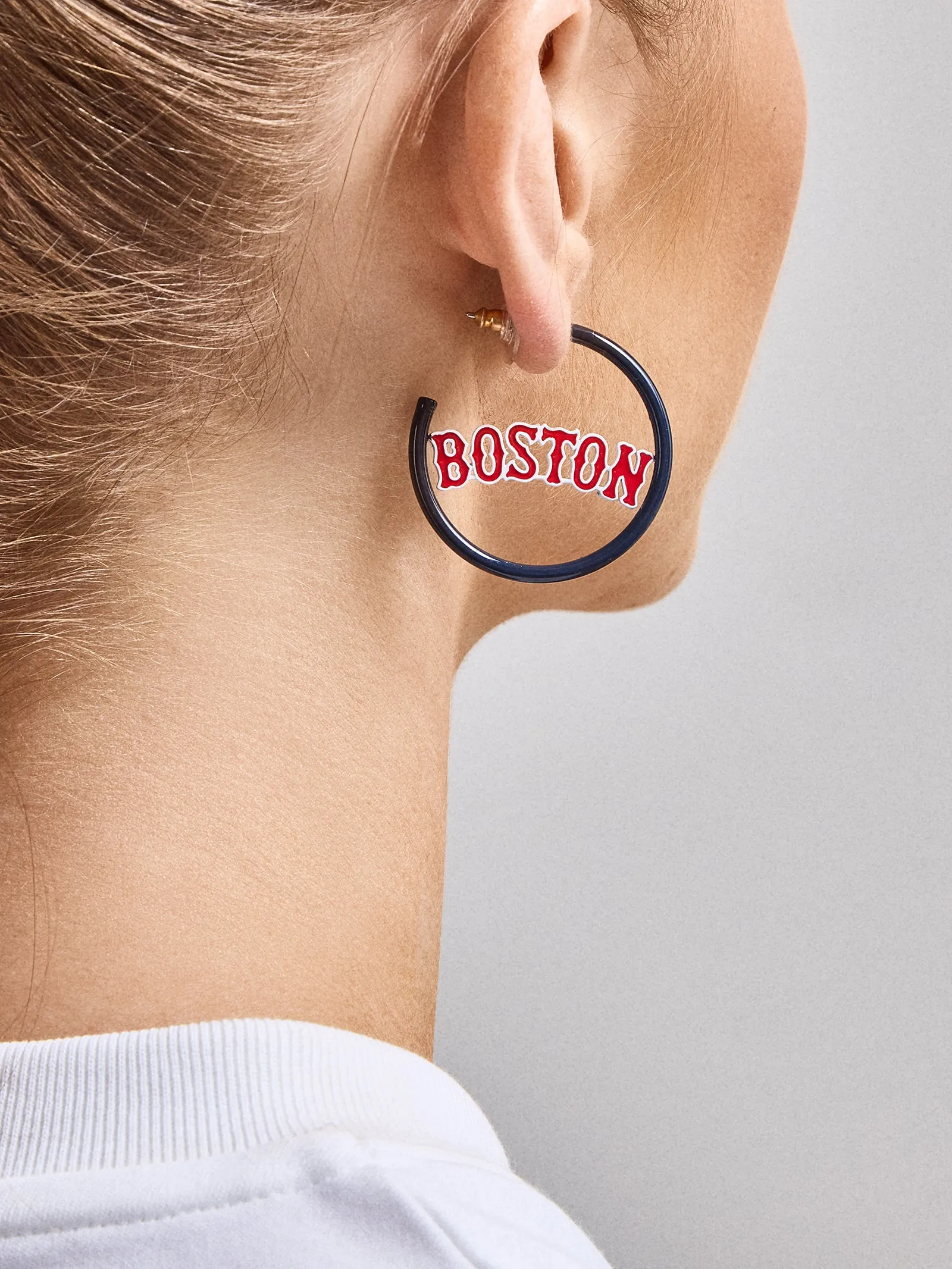 MLB Enamel Hoops - Boston Red Sox sold by BaubleBar product image thumbnail 2