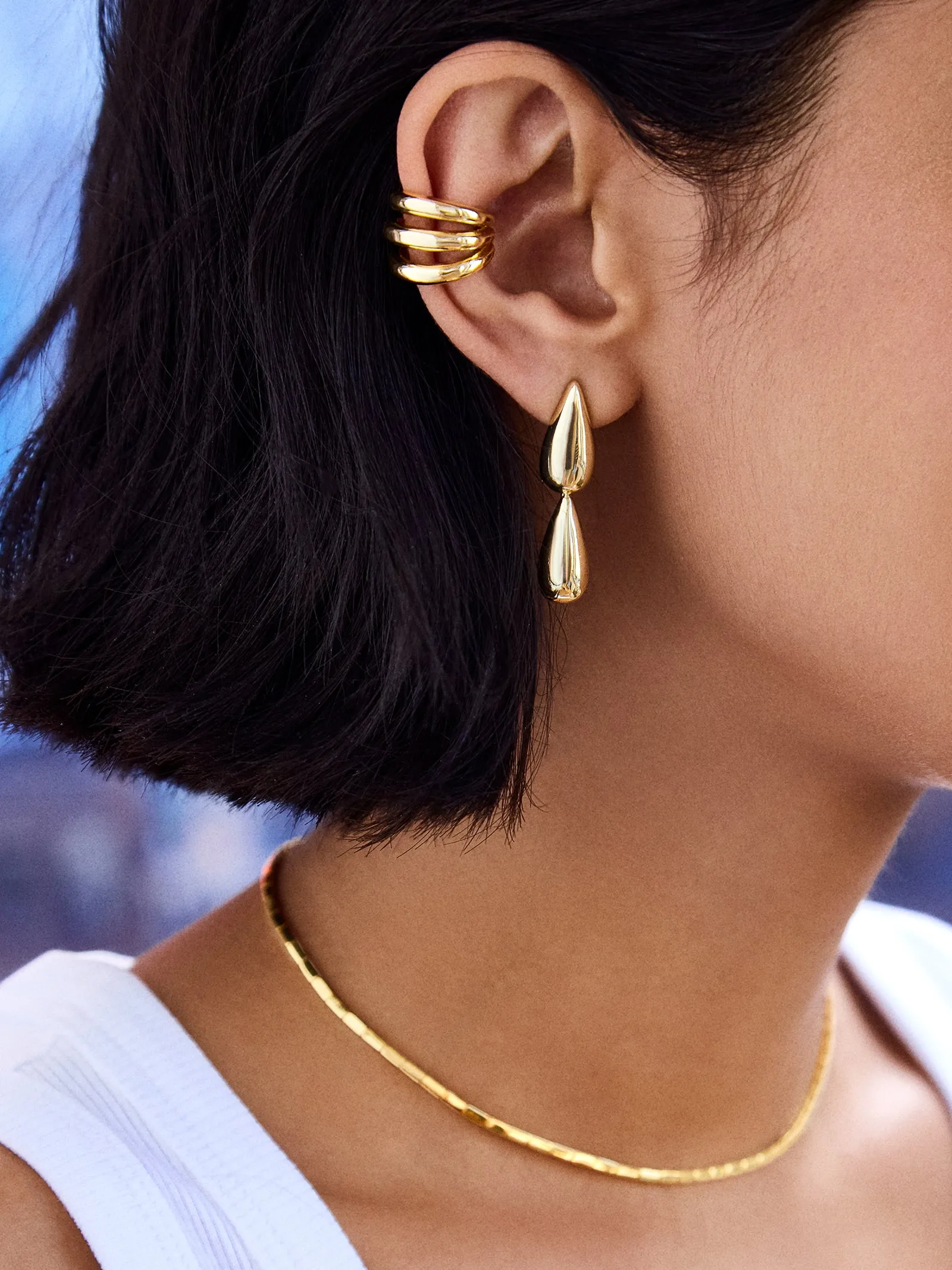 Zoe Earrings - Gold sold by BaubleBar product image thumbnail 2