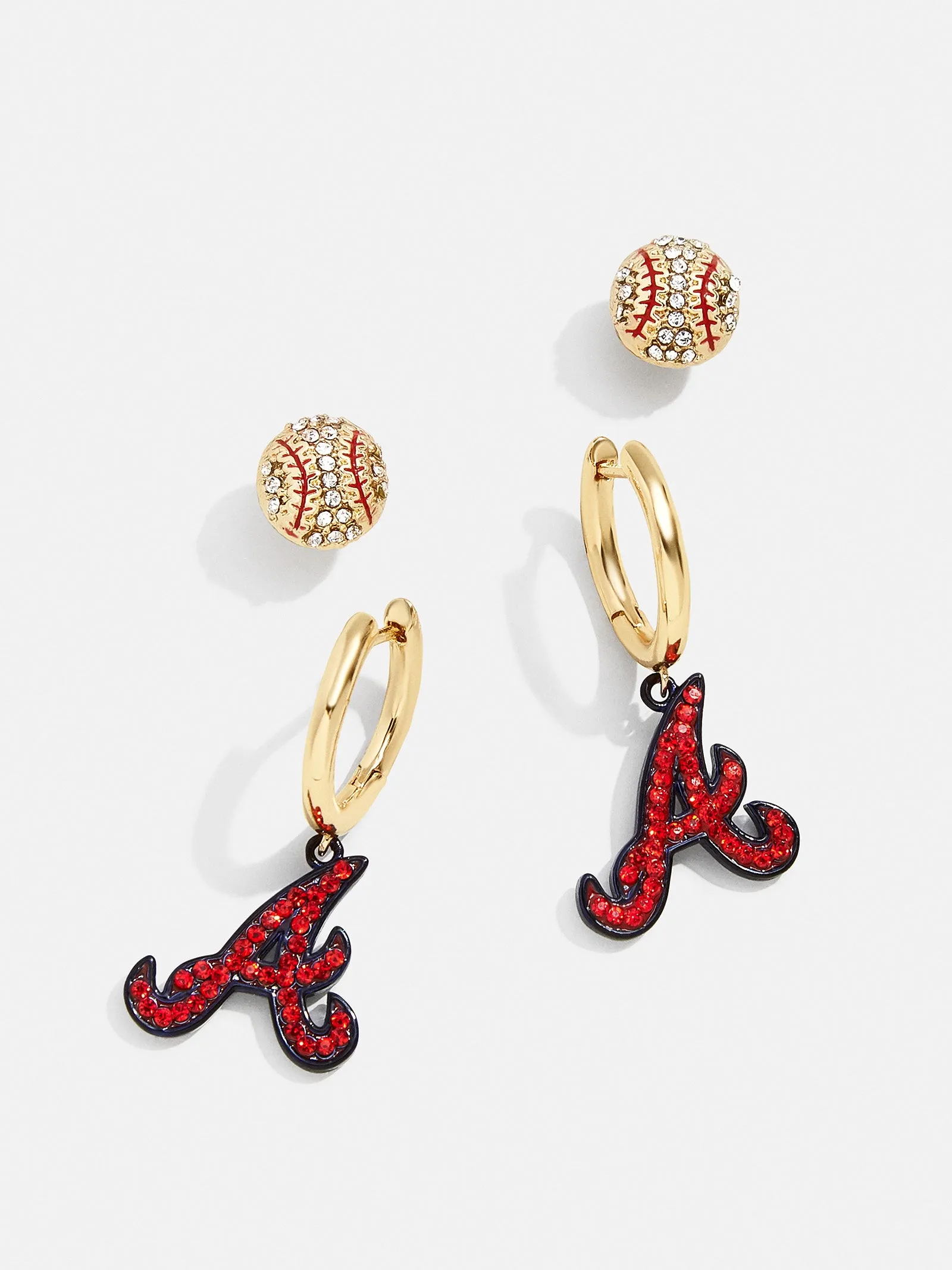 MLB Earring Set - Atlanta Braves sold by BaubleBar