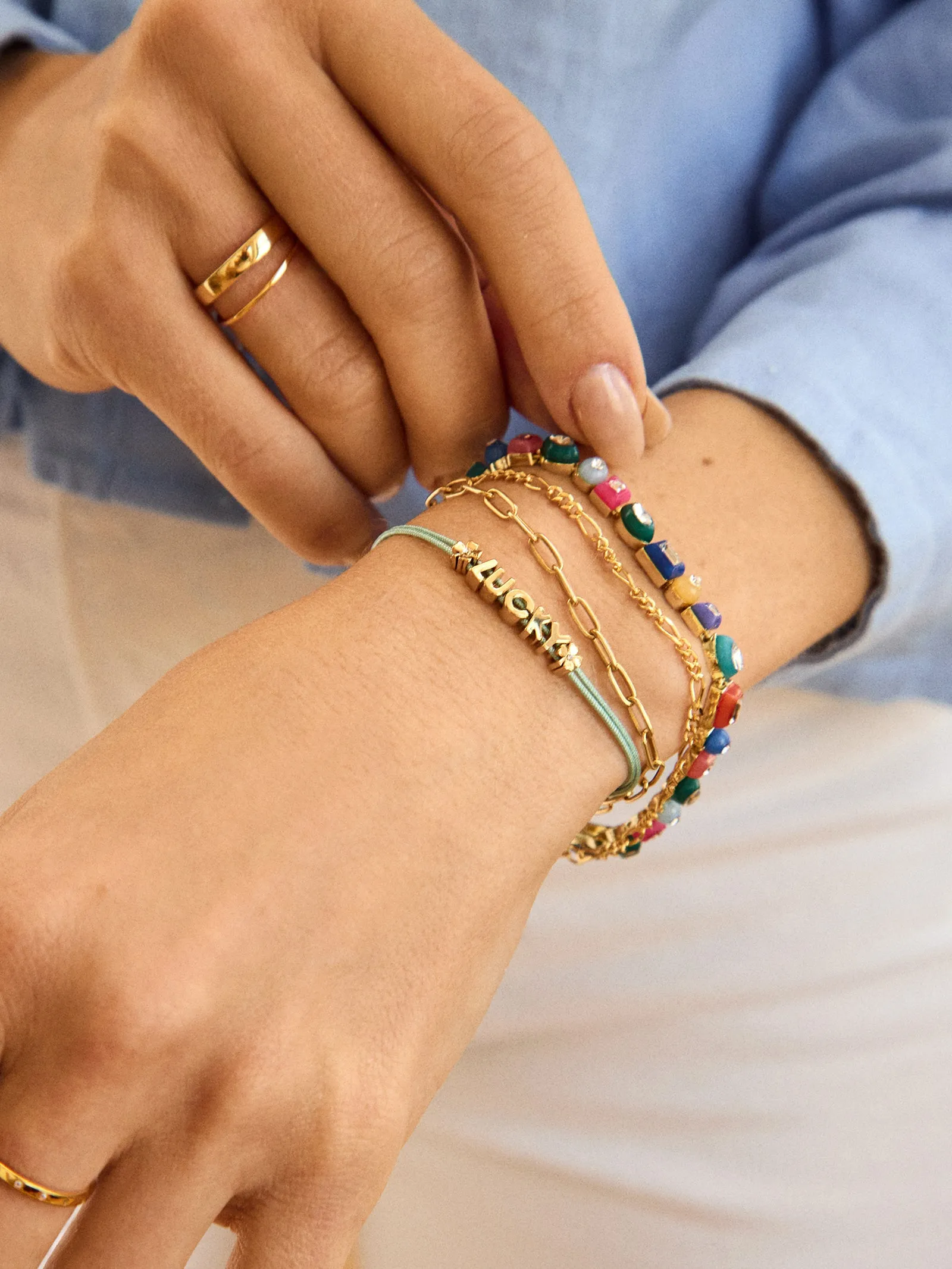 Kayden Bracelet - Dark Multi sold by BaubleBar product image thumbnail 2