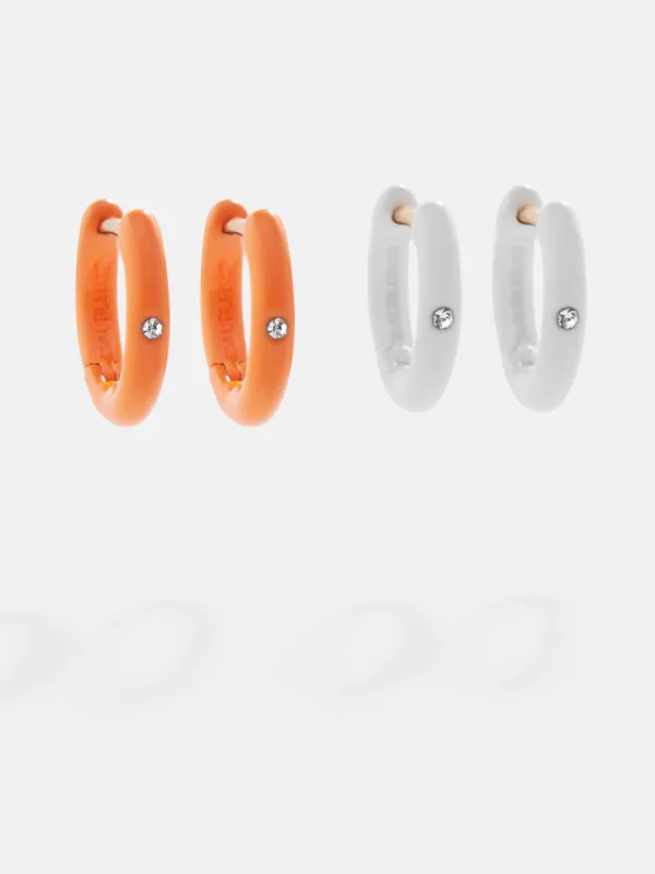 Go with the Glow Earring Set - Orange sold by BaubleBar