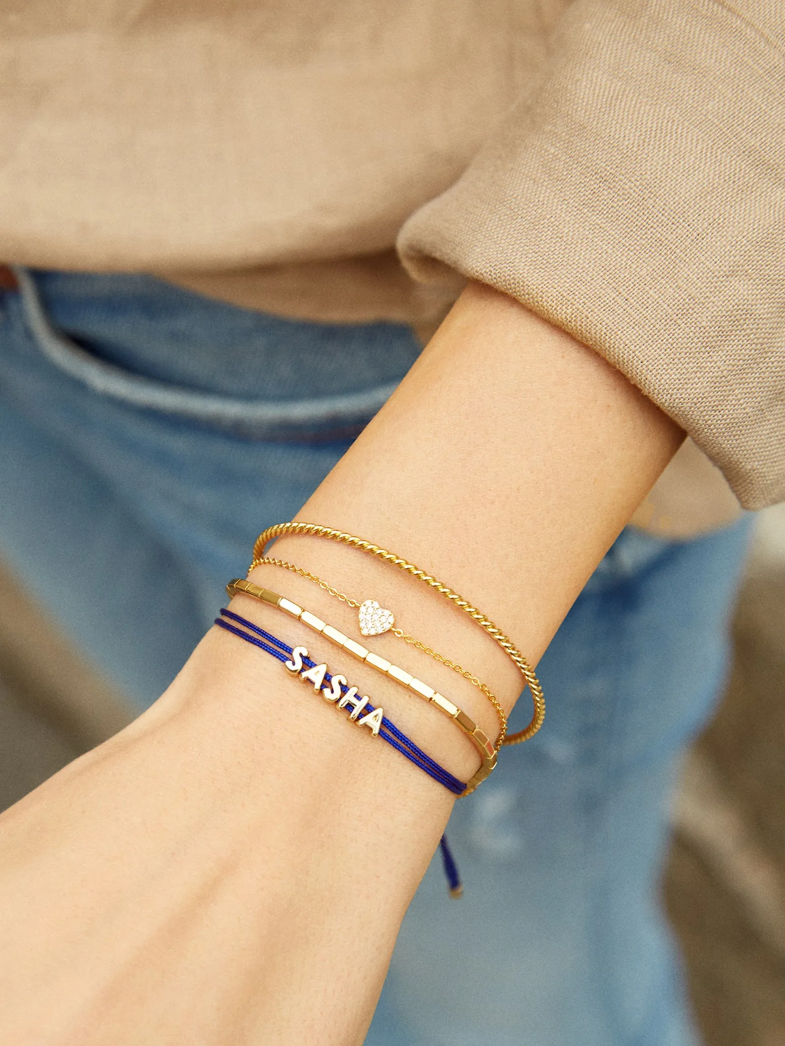 Custom Cord Bracelet - Blue sold by BaubleBar product image thumbnail 2