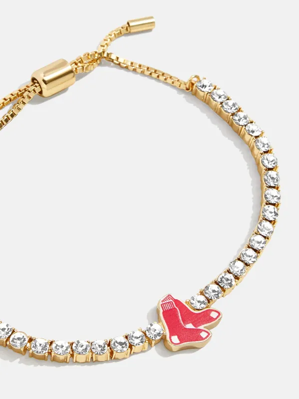 MLB Gold Tennis Bracelet - Boston Red Sox sold by BaubleBar
