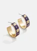 WEAR By Erin Andrews x BaubleBar Baltimore Ravens Enamel Hoop Earrings - Baltimore Ravens sold by BaubleBar
