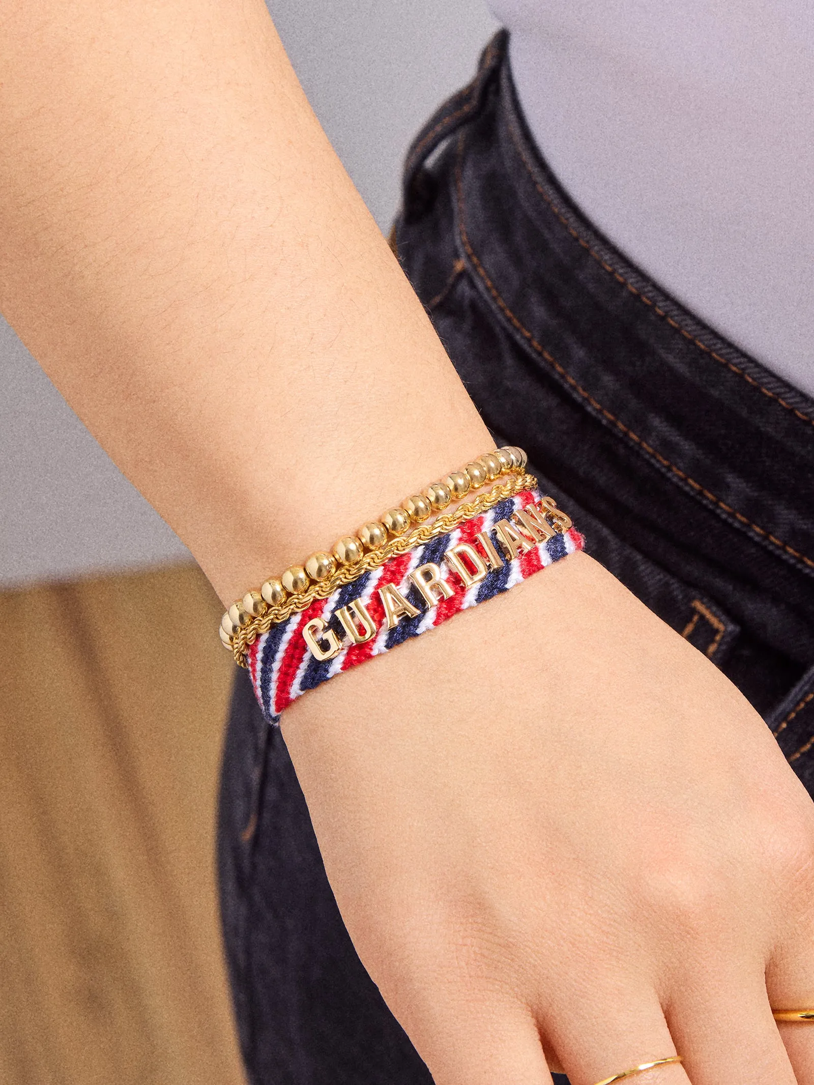 MLB Woven Friendship Bracelet - Cleveland Guardians sold by BaubleBar product image thumbnail 2