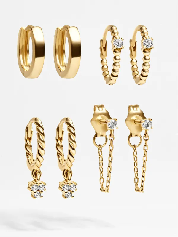 Luna 18K Gold Earring Set - Luna 18K Gold Earring Set sold by BaubleBar