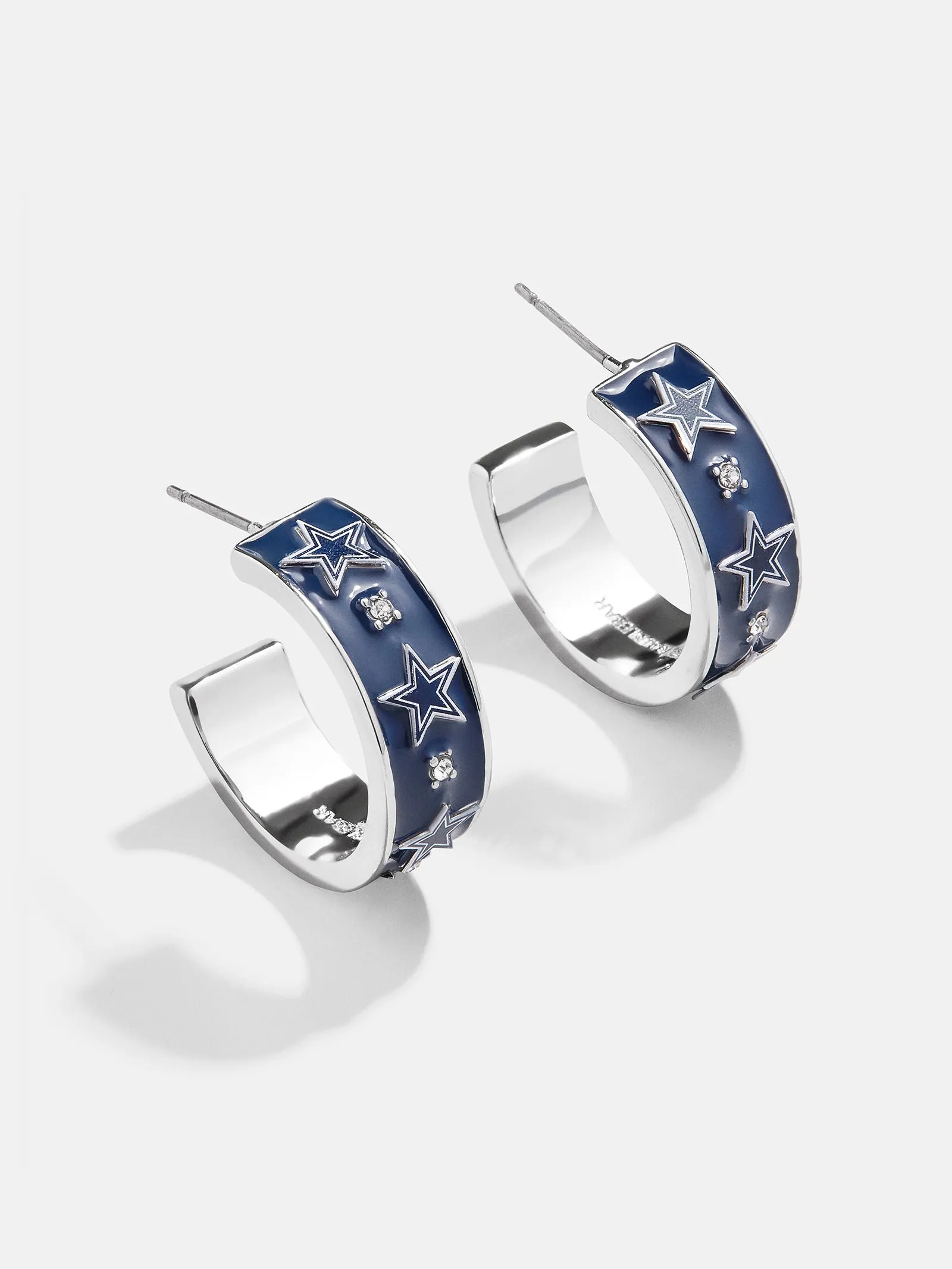 WEAR By Erin Andrews x BaubleBar Enamel Hoop Earrings - Dallas Cowboys sold by BaubleBar
