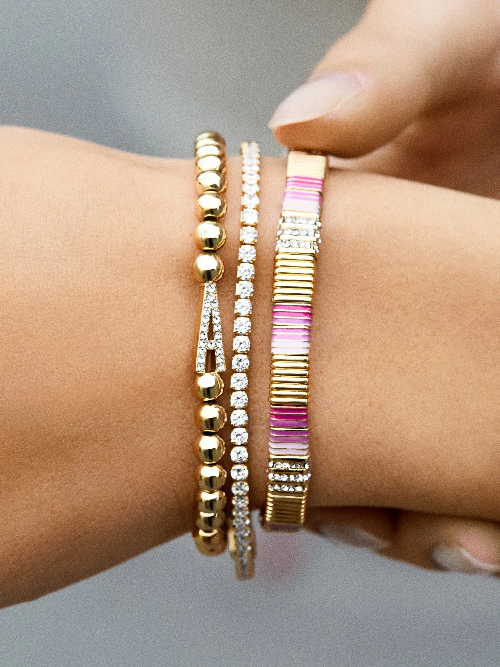 Initial Pisa Bracelet - Pavé Horizontal sold by BaubleBar product image thumbnail 2