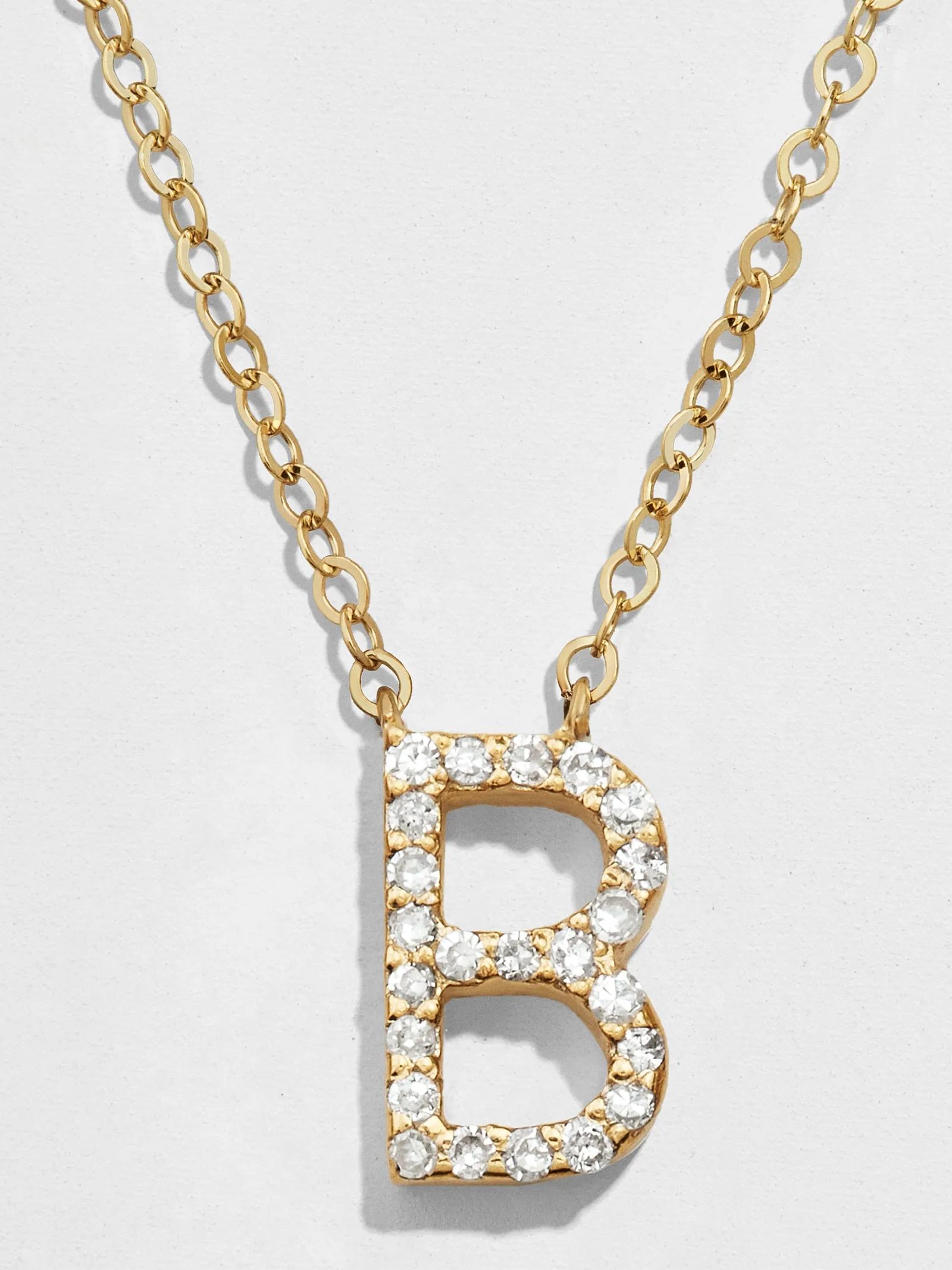 14K Gold Diamond Initial Necklace sold by BaubleBar product image thumbnail 4