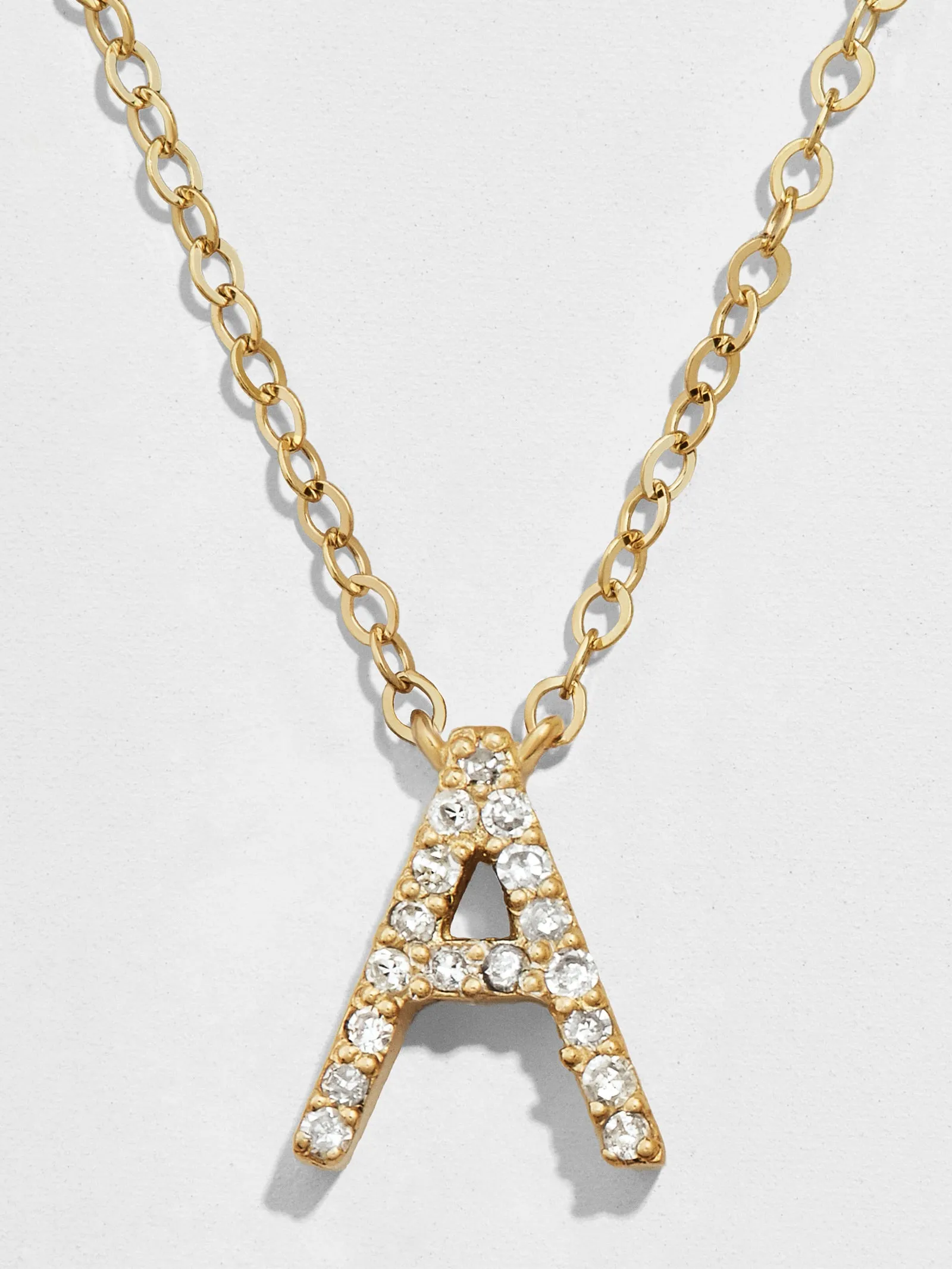 14K Gold Diamond Initial Necklace sold by BaubleBar product image thumbnail 3