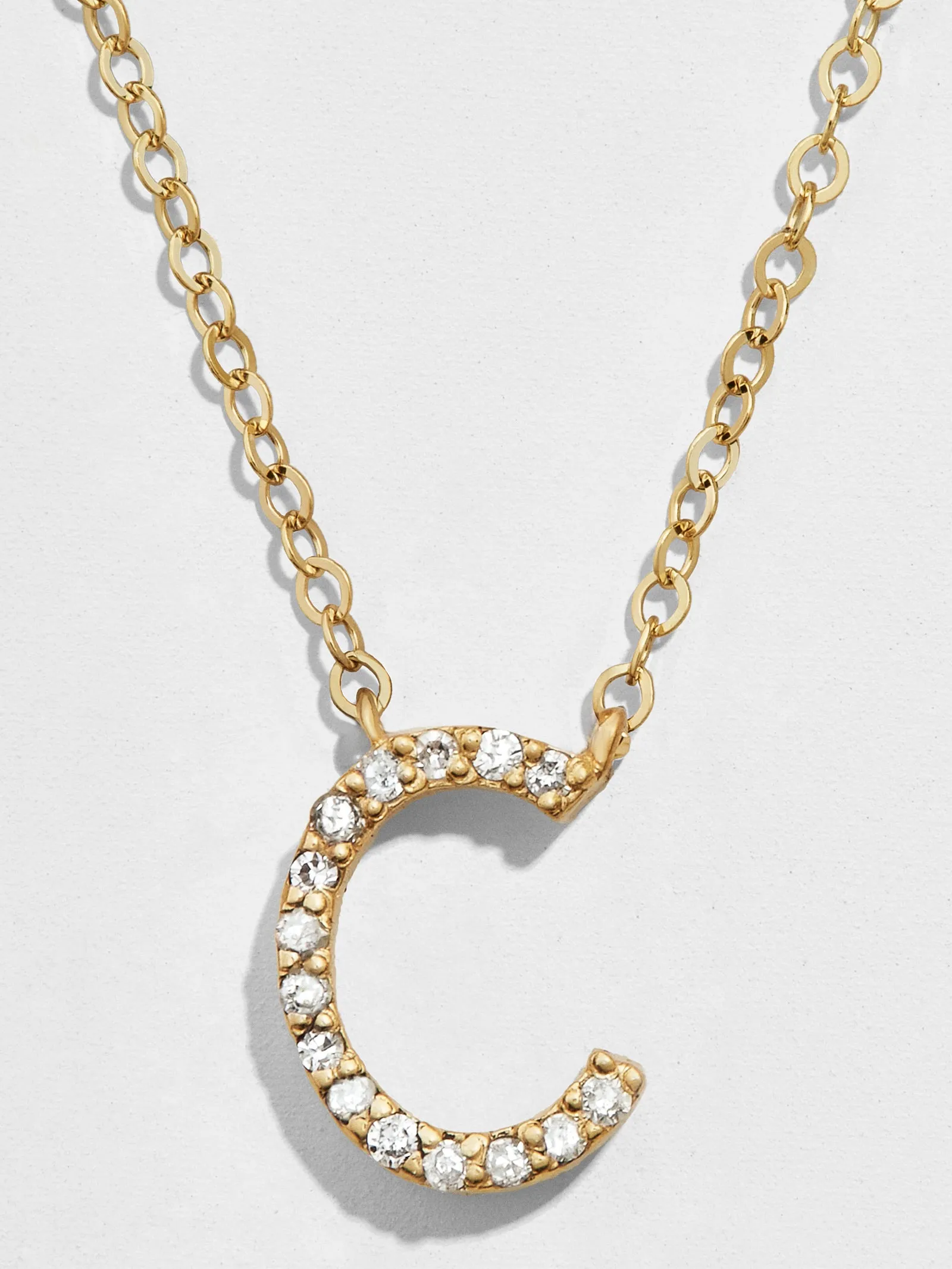 14K Gold Diamond Initial Necklace sold by BaubleBar product image thumbnail 5