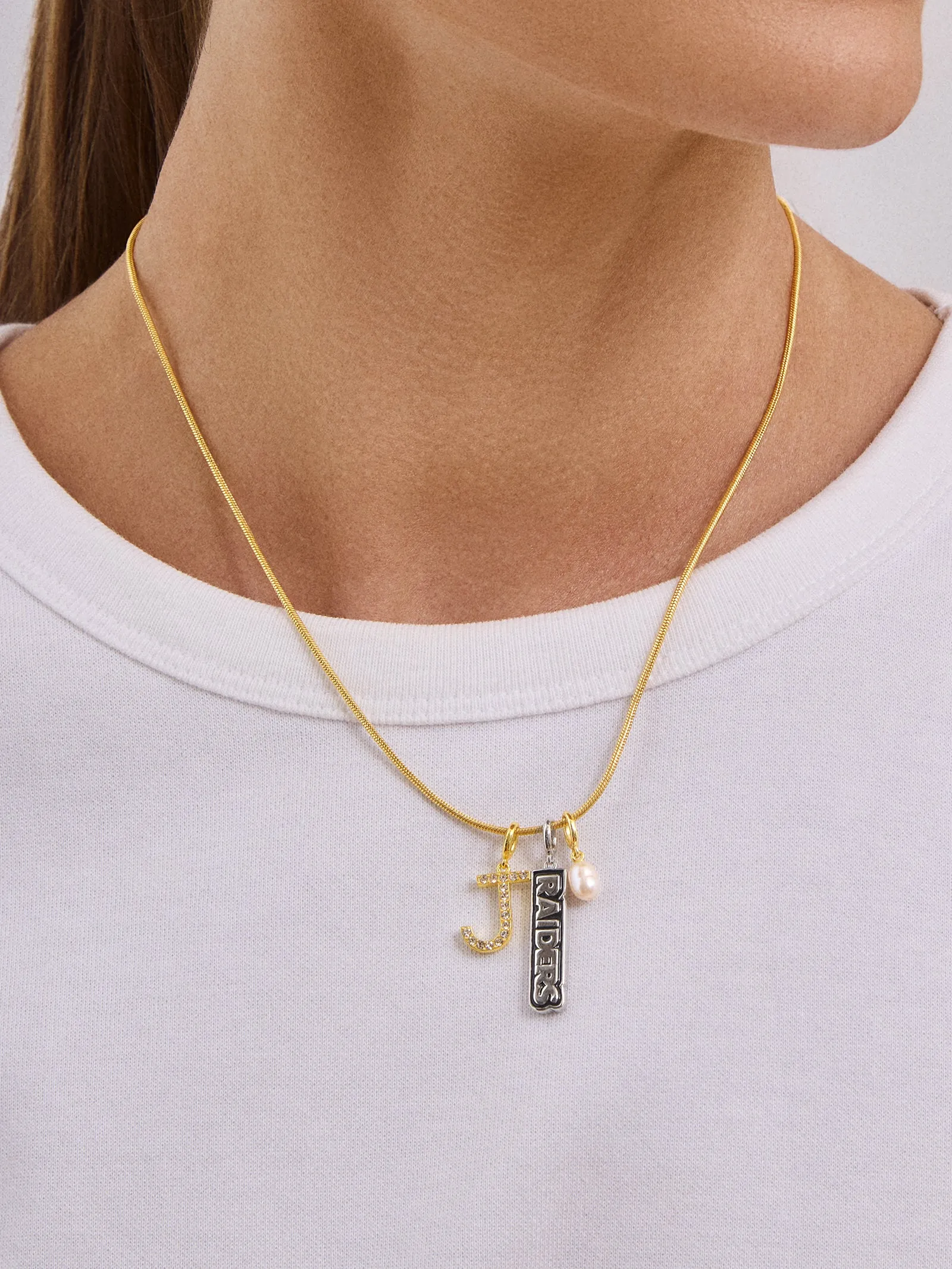 WEAR By Erin Andrews x BaubleBar Las Vegas Raiders Cluster Charm - Las Vegas Raiders sold by BaubleBar product image thumbnail 2