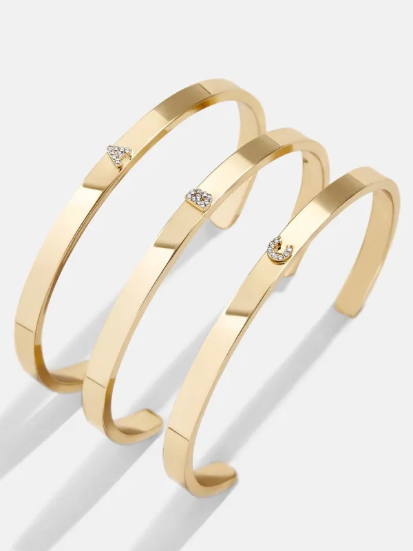 Initial Cuff Bracelet - Pavé Letter sold by BaubleBar