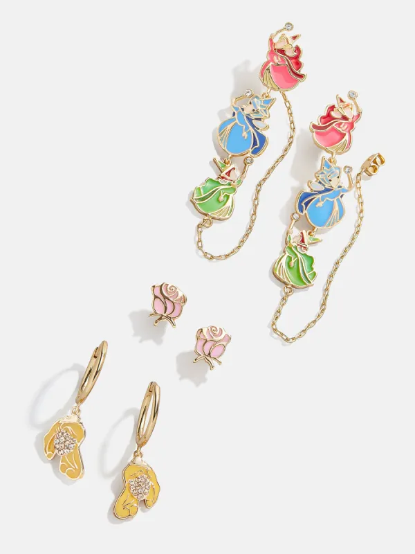 Sleeping Beauty disney Princess Earring Set - Multi/Gold sold by BaubleBar