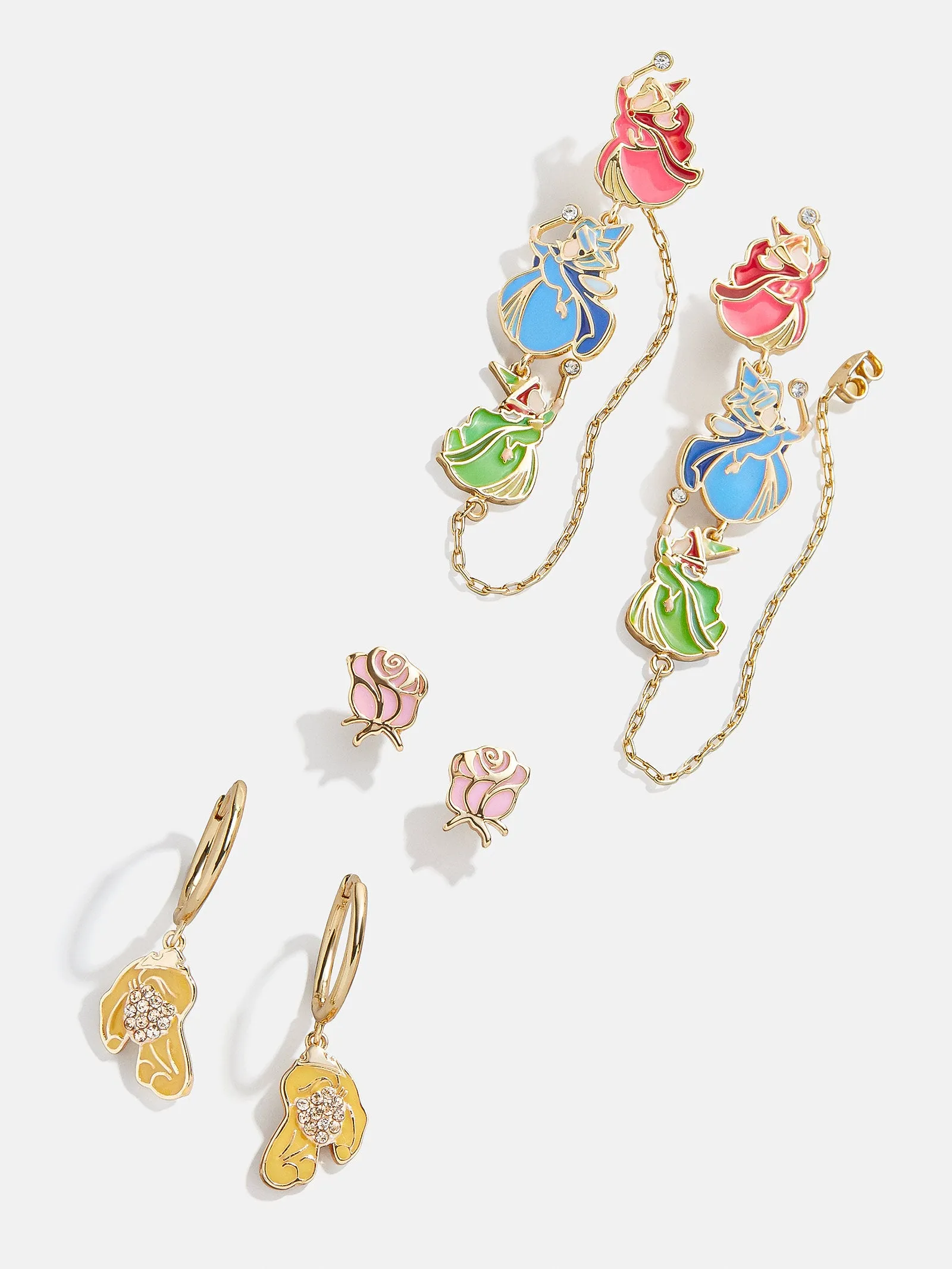 Sleeping Beauty disney Princess Earring Set - Multi/Gold sold by BaubleBar