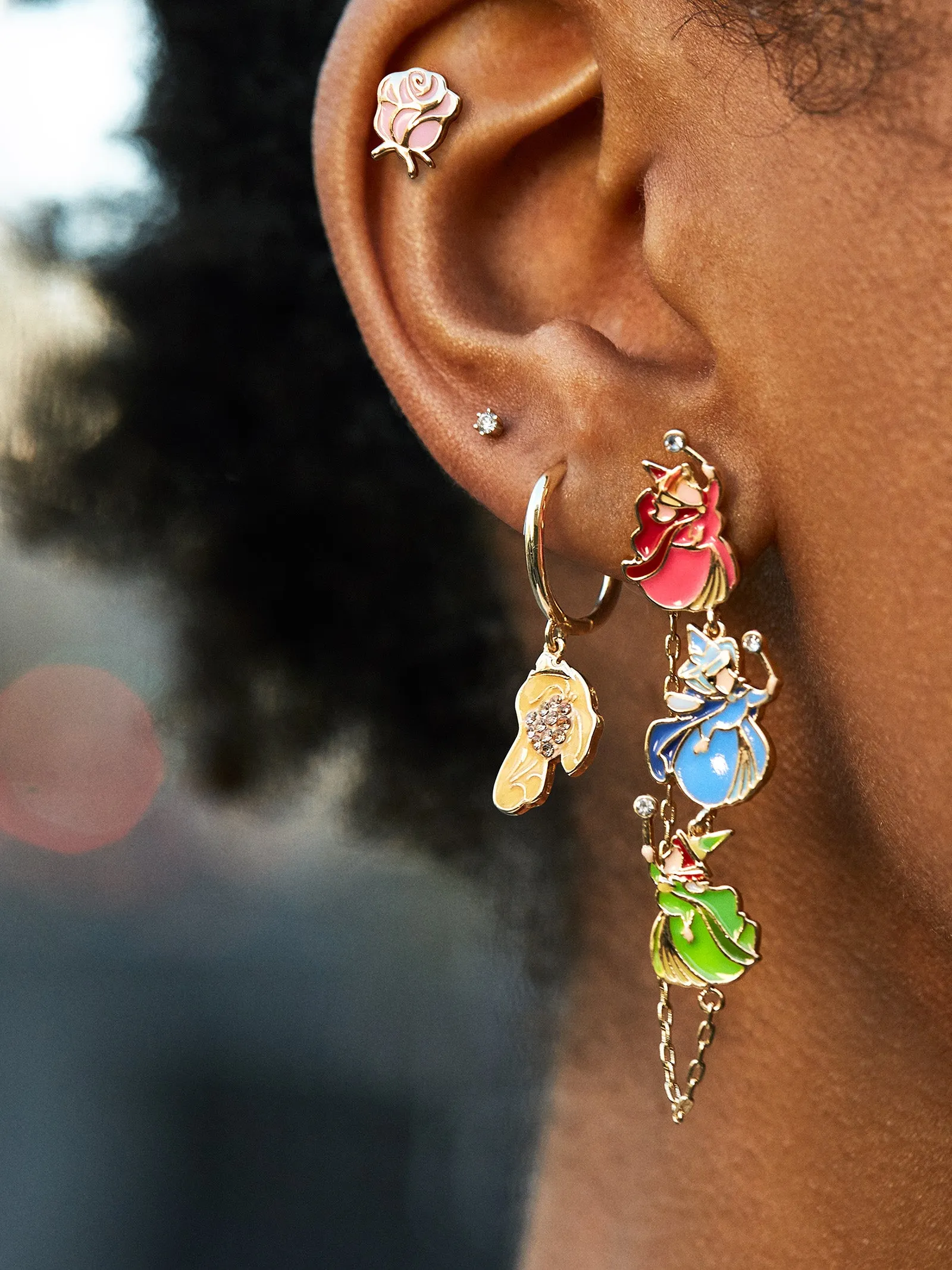 Sleeping Beauty disney Princess Earring Set - Multi/Gold sold by BaubleBar product image thumbnail 2