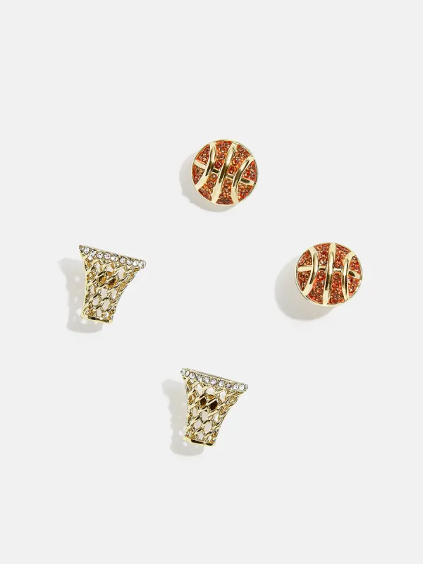 Three-Pointer Earring Set - Basketball sold by BaubleBar